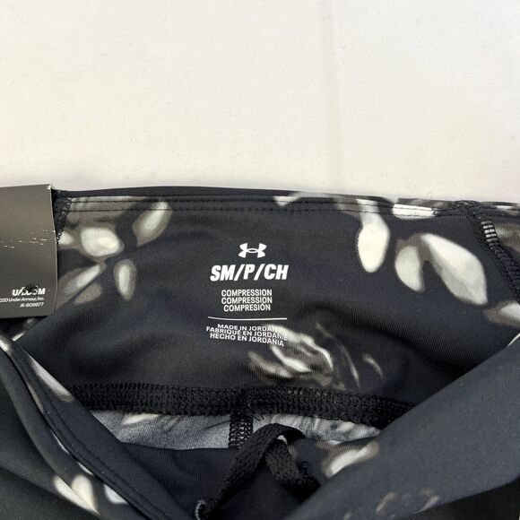 New Under Armour Compression Ankle Leggings Floral Print Athletic Size Small NWT - Picture 4 of 9